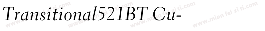 Transitional521BT Cu字体转换